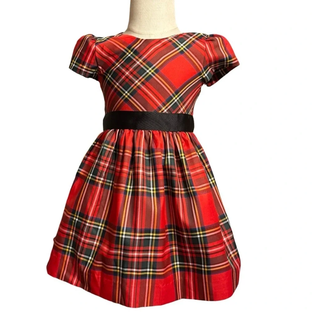 Ralph Lauren Baby Girl Red Tartan Plaid Holiday Dress 18 Months